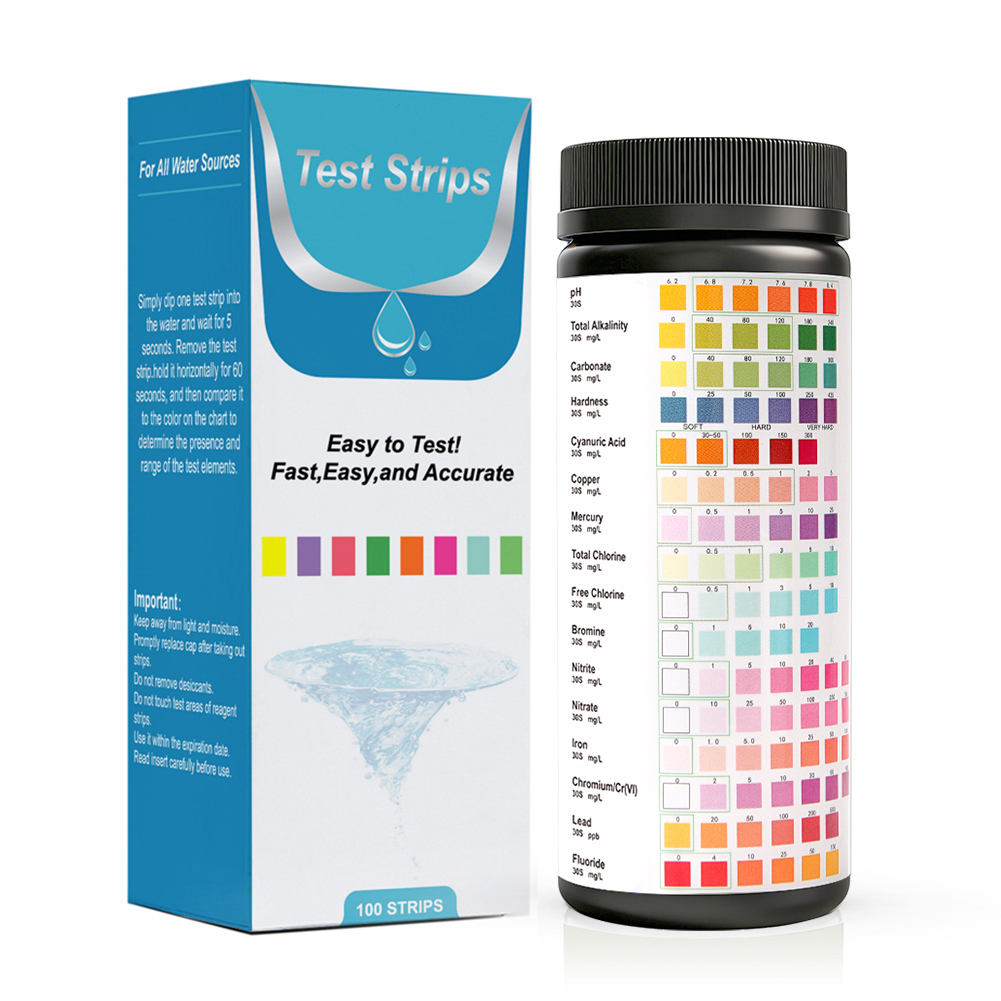 Marine Test Kit - Bandelettes de test d'eau Yieryi 16-en-1,