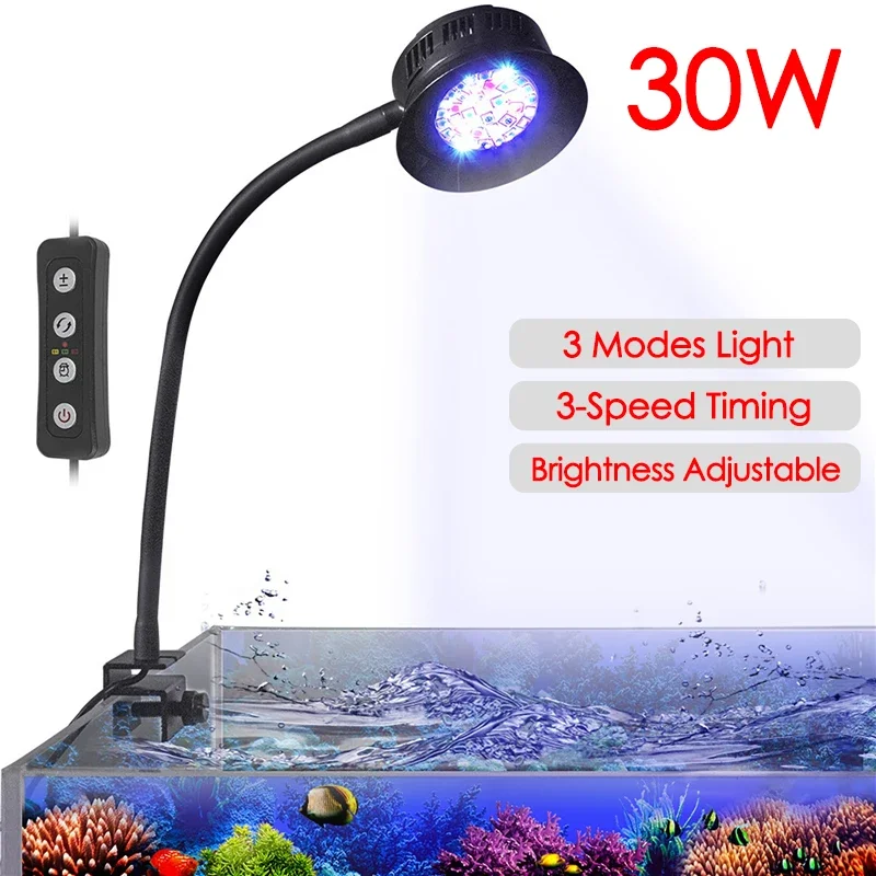 Marine Aquarium Lamp - 30W Clip-on LED Aquarium Aquarium Lampe