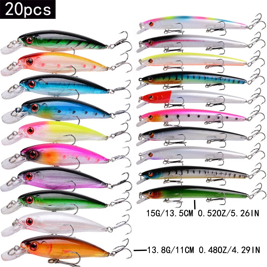 Marine Salt Mix - 20/10 pcs/lot vairon leurres de pêche