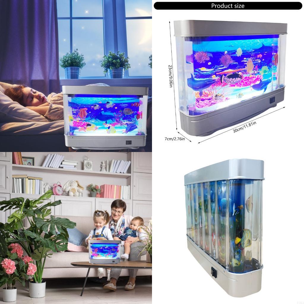 Marine Aquarium Lamp - Lampe nuit USB en forme d'aquarium