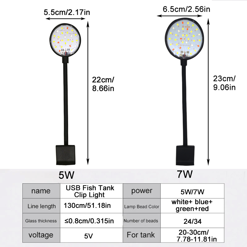 USB Aquarium lampe à LED Aquar - Marine Aquarium Lamp avis et prix