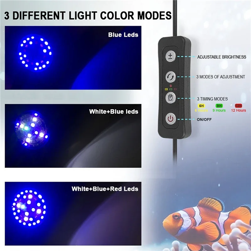 30W Clip-on LED Aquarium Aquar - Marine Aquarium Lamp avis et prix