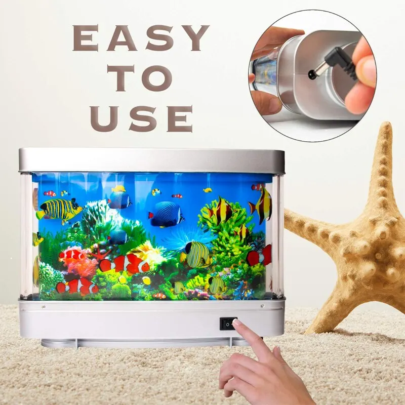 Veilleuse poisson tropical pou - Marine Aquarium Lamp avis et prix