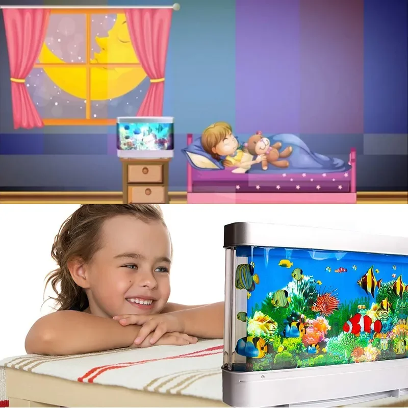 Veilleuse poisson tropical pou - Marine Aquarium Lamp avis et prix