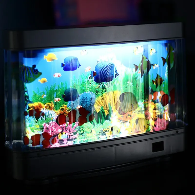 Veilleuse poisson tropical pou - Marine Aquarium Lamp avis et prix