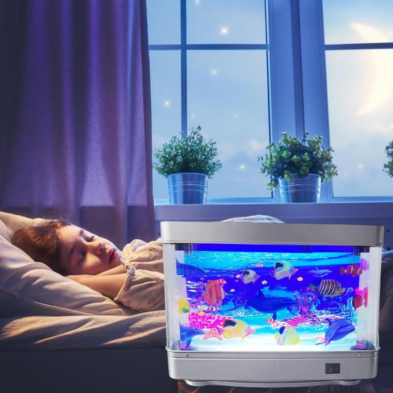 Lampe nuit USB en forme d'aqua - Marine Aquarium Lamp avis et prix